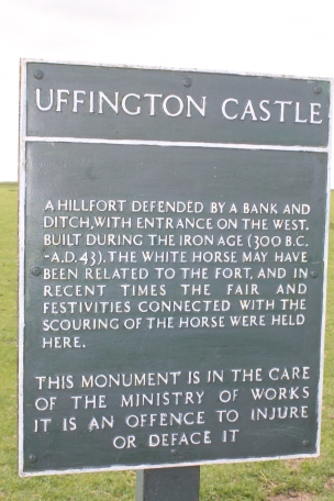 Uffington Castle Sign